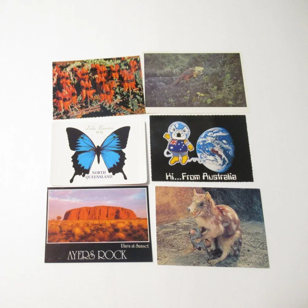 Vintage Galapagos map and post cards